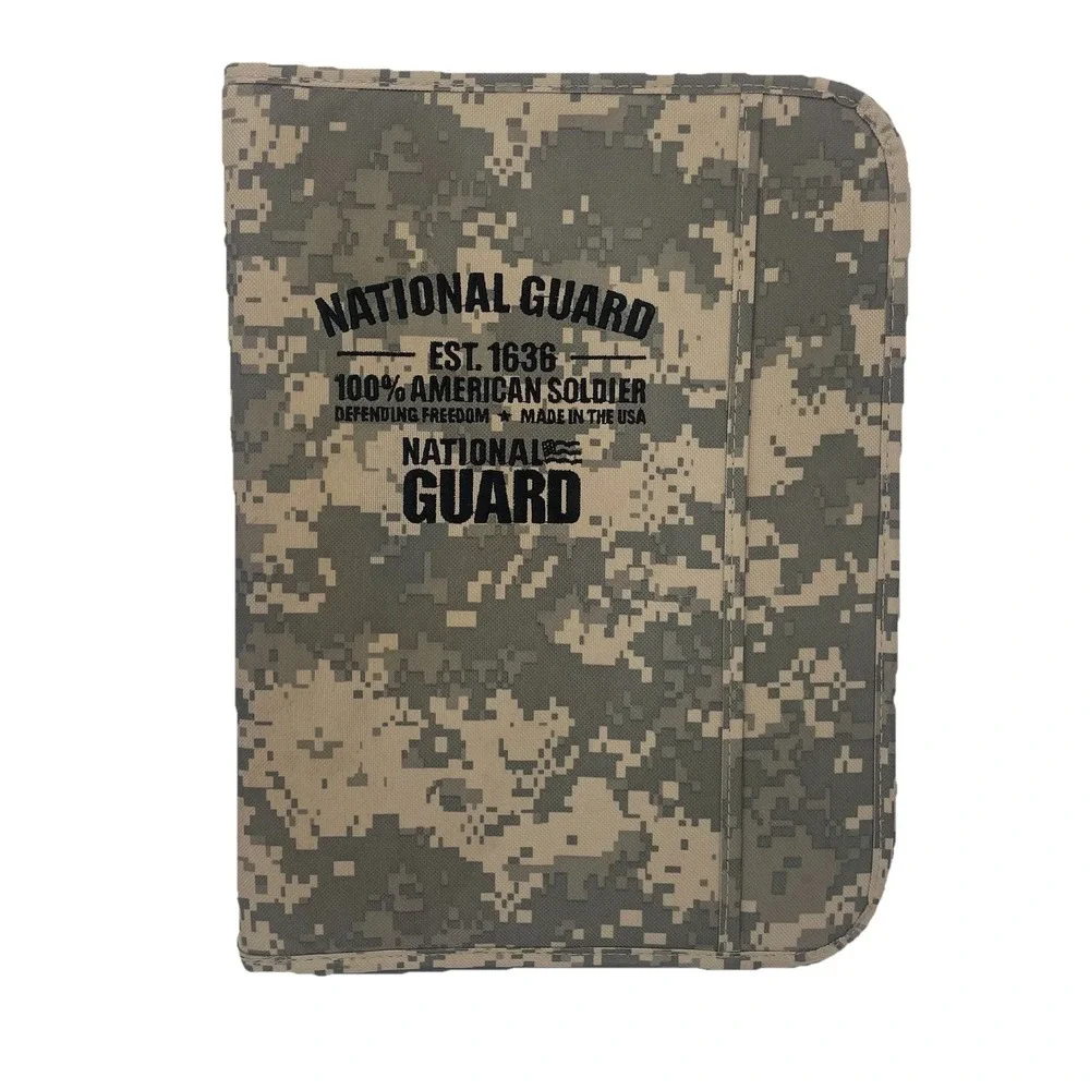 National Guard Digital Camo Notebook Portfolio Organizer Pad Field Notebook Zip